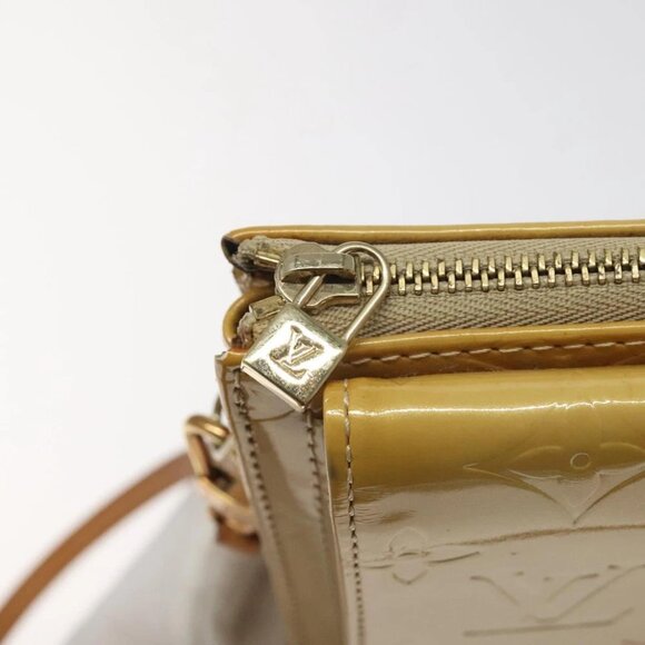 LOUIS VUITTON Monogram Vernis Motto Accessory Pouch Beige M91136 LV Auth MX027 - Picture 11 of 16